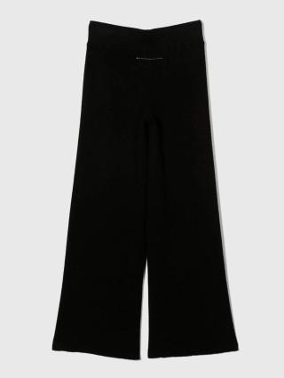 Чёрные брюки MM6 MAISON MARGIELA KIDS: фото 1 - Invogue