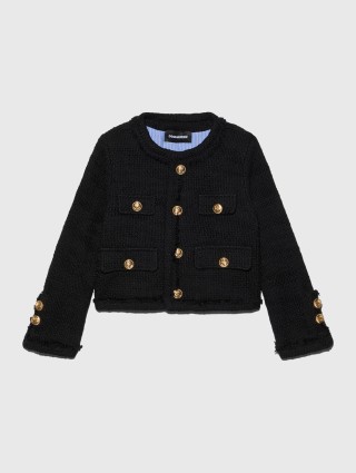 Чёрная куртка DSQUARED KID: фото - Invogue
