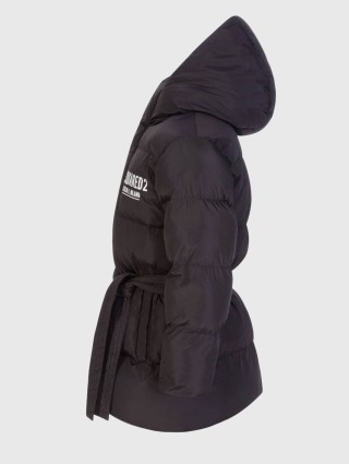 Чёрная куртка  DSQUARED KID: фото 2 - Invogue