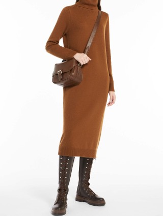 Коричневая сукня MAX MARA: фото 3 - Invogue