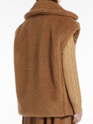 Карамельный жилет Teddy Max Mara из бленда верблюжьей шерсти и шелка: фото 2 - Invogue