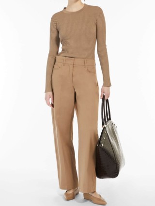 Бежевые брюки MAX MARA: фото 3 - Invogue