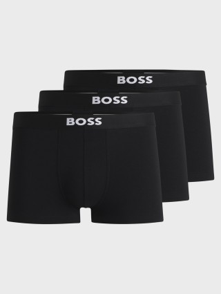 Комплект із трьох чорних боксерів Boss: фото - Invogue