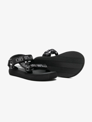 Чёрные босоножки OFF-WHITE KIDS: фото 1 - Invogue