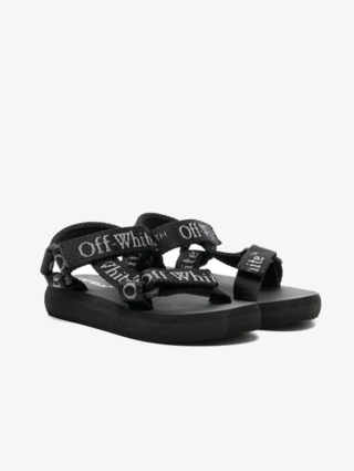 Чёрные босоножки OFF-WHITE KIDS: фото - Invogue