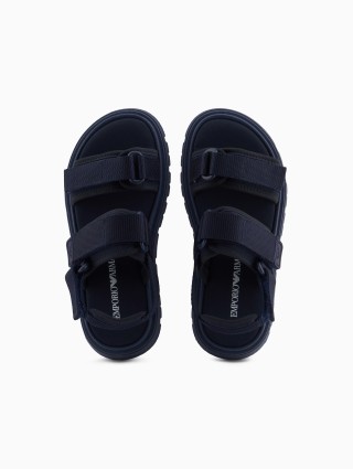 Темно-сині босоніжки Emporio Armani з ремінцем: фото 3 - Invogue