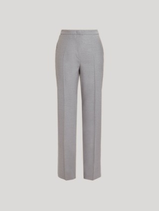 Светло-серые брюки MARINA RINALDI SLIM из шерстяной фланели: фото - Invogue