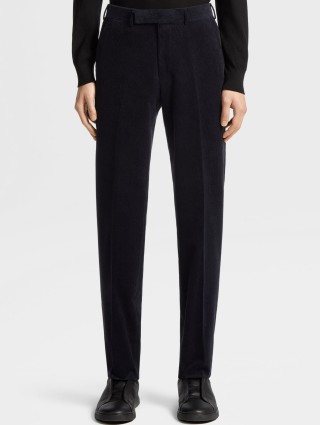 Темно-сині брюки ZEGNA крою slim: фото 1 - Invogue