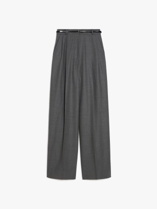 Серые брюки Sportmax из эластичной шерсти: фото - Invogue
