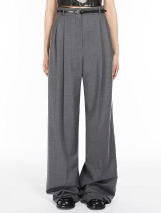 Серые брюки Sportmax из эластичной шерсти: фото 1 - Invogue