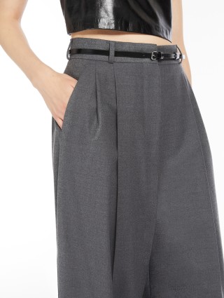 Серые брюки Sportmax из эластичной шерсти: фото 4 - Invogue