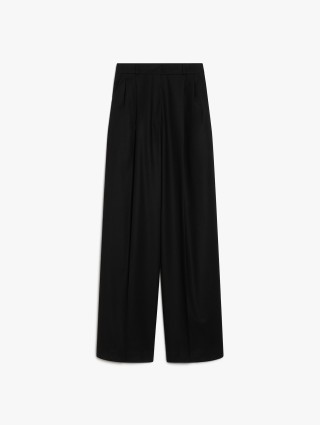 Черные брюки Sportmax из эластичной шерсти: фото - Invogue