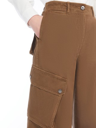 Коричневые брюки WEEKEND MAX MARA карго: фото 4 - Invogue