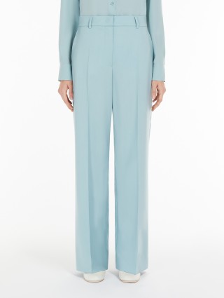 Светло-зеленые брюки WEEKEND MAX MARA палаццо: фото 1 - Invogue