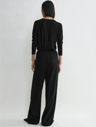 Черные брюки Totême фланелевые: фото 2 - Invogue