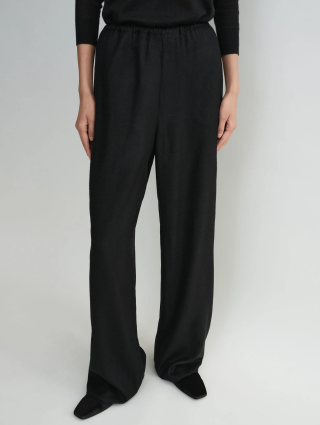 Черные брюки Totême фланелевые: фото 3 - Invogue