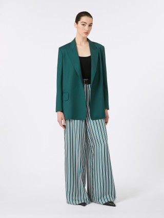 Темно-зелені брюки MAX MARA у смужку: фото 1 - Invogue