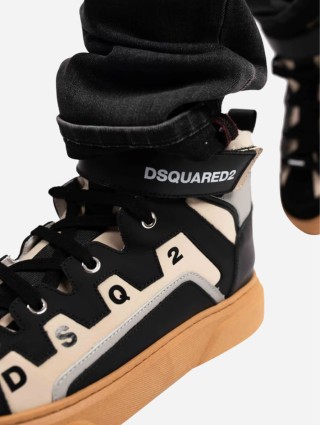 Ботинки DSQUARED KID с логотипом: фото 4 - Invogue