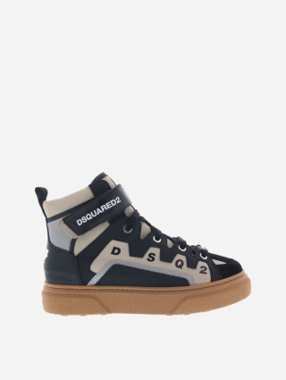 Ботинки DSQUARED KID с логотипом: фото - Invogue