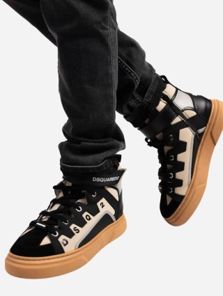 Ботинки DSQUARED KID с логотипом: фото 1 - Invogue