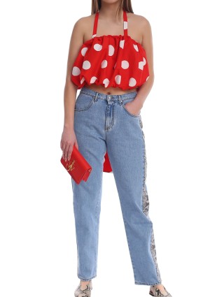 Красный топ MSGM: фото 4 - Invogue