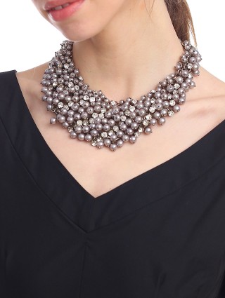 Серое колье WEEKEND MAX MARA: фото 3 - Invogue