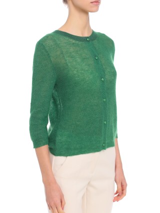 Зелёный кардиган MAX MARA: фото 5 - Invogue