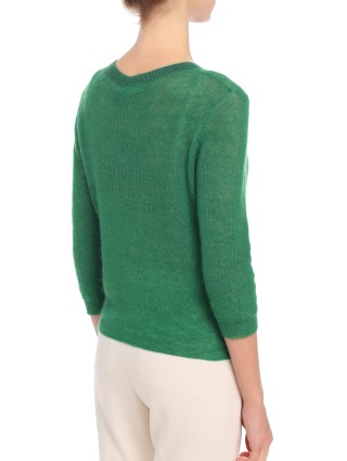 Зелёный кардиган MAX MARA: фото 6 - Invogue