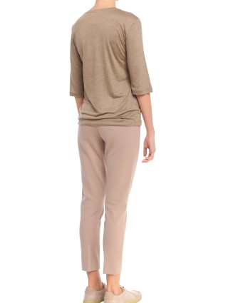 Жёлтая футболка MAX MARA: фото 5 - Invogue