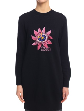 Чёрное платье KENZO: фото 5 - Invogue