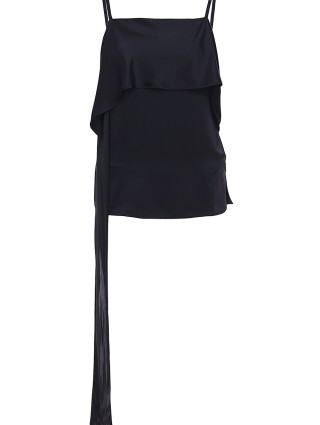 Чёрный топ HELMUT LANG: фото 2 - Invogue