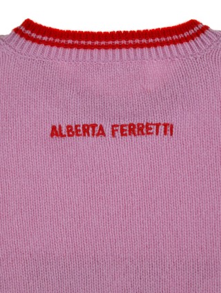 Розовый свитер ALBERTA FERRETTI: фото 4 - Invogue