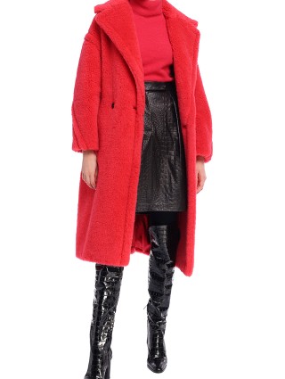 Коралловое пальто MAX MARA : фото 3 - Invogue