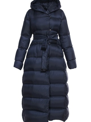 Темно-синее пальто MAX MARA: фото 2 - Invogue