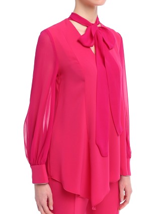 Розовая блуза MAX MARA: фото 5 - Invogue