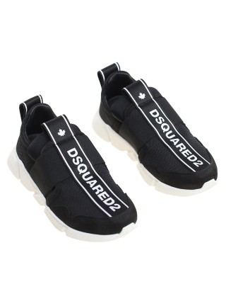 Чёрные кроссовки DSQUARED KID: фото 1 - Invogue