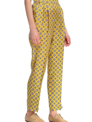 Жёлтые брюки MAX MARA: фото 5 - Invogue