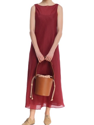 Бордовое платье MAX MARA: фото 1 - Invogue