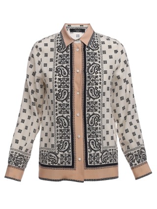 Кремовая рубашка WEEKEND MAX MARA: фото - Invogue