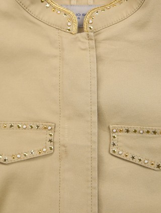 Бежева куртка ERMANNO SCERVINO KIDS : фото 4 - Invogue