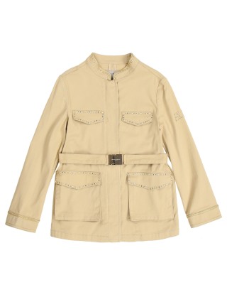 Бежева куртка ERMANNO SCERVINO KIDS : фото 2 - Invogue