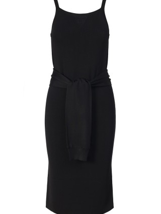 Чёрное платье HELMUT LANG: фото - Invogue