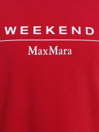 Бордовая футболка WEEKEND MAX MARA: фото 5 - Invogue