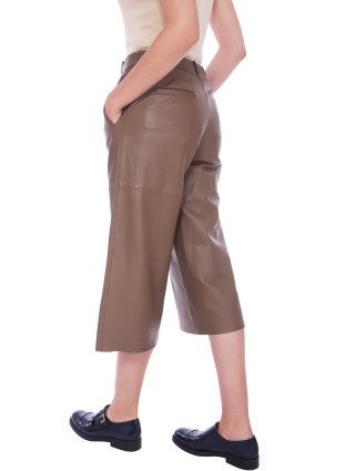 брюки шкіряні WEEKEND MAX MARA: фото 8 - Invogue