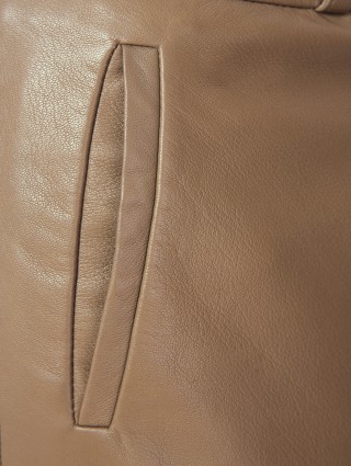 брюки шкіряні WEEKEND MAX MARA: фото 9 - Invogue