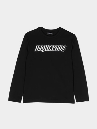 Чёрный свитшот DSQUARED KID: фото - Invogue