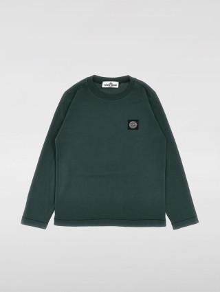 Темно-зеленый джемпер Stone Island с логотипом: фото - Invogue