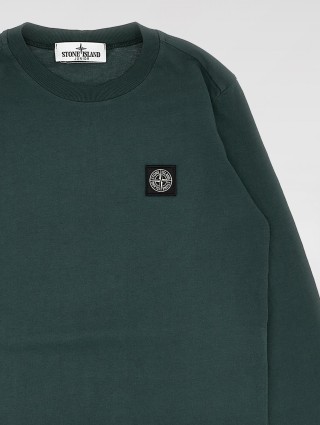 Темно-зеленый джемпер Stone Island с логотипом: фото 2 - Invogue