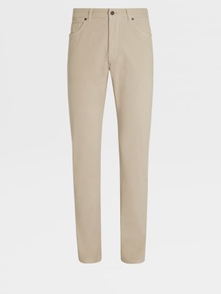 Бежевые джинсы ZEGNA: фото - Invogue