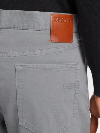 Світло-сірі джинси Zegna крою slim з додаванням еластану: фото 3 - Invogue